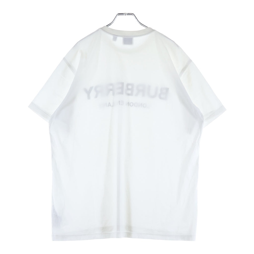BURBERRY(バーバリー) フロントロゴプリント 半袖Tシャツ カットソー コットン ホワイト 8012560