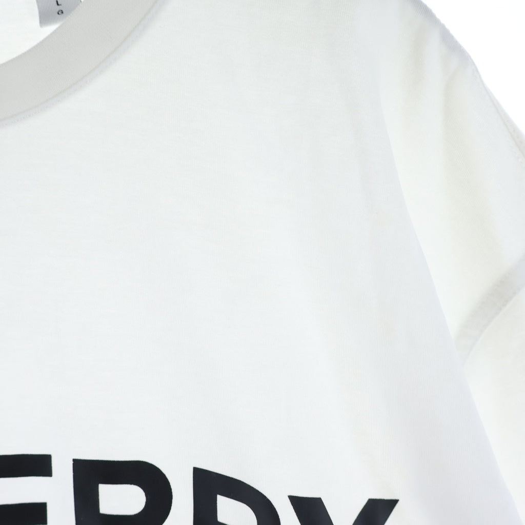 BURBERRY(バーバリー) フロントロゴプリント 半袖Tシャツ カットソー コットン ホワイト 8012560