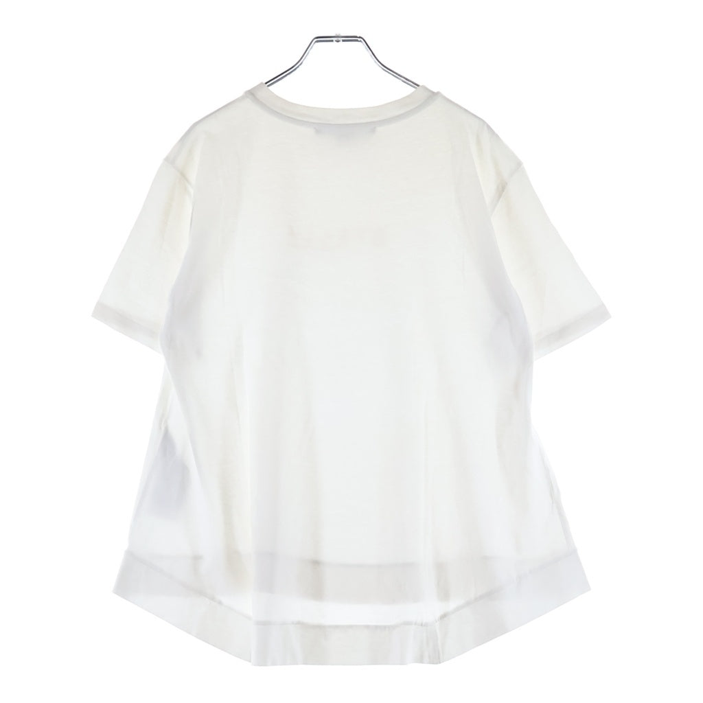 STELLA McCARTNEY(ステラマッカートニー) ゴールド ロゴプリント 半袖Tシャツ カットソー コットン ホワイト 593857 SNW19 レディース