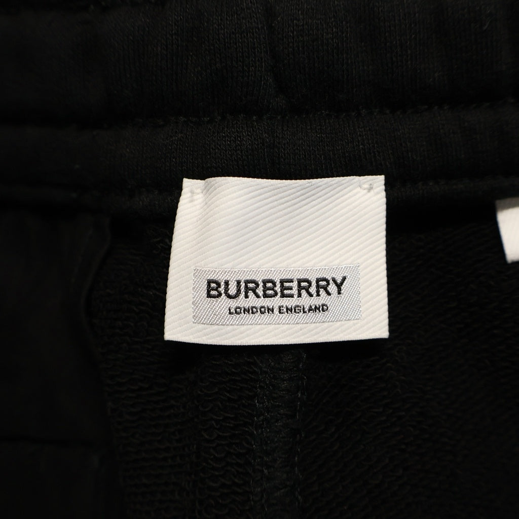 BURBERRY(バーバリー) ロゴプリント トラックショーツ スウェット ハーフ ショートパンツ ブラック 8055354