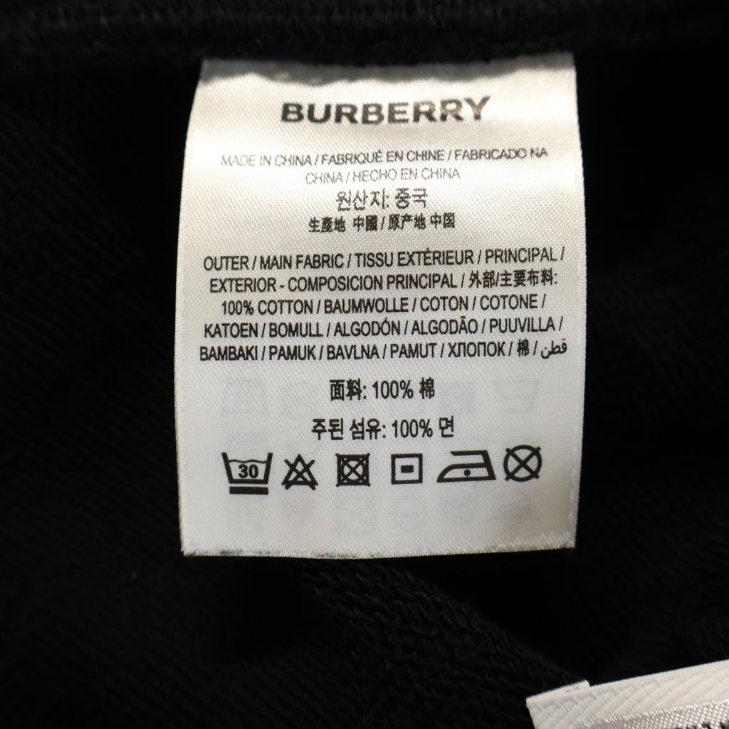BURBERRY(バーバリー) ロゴプリント トラックショーツ スウェット ハーフ ショートパンツ ブラック 8055354