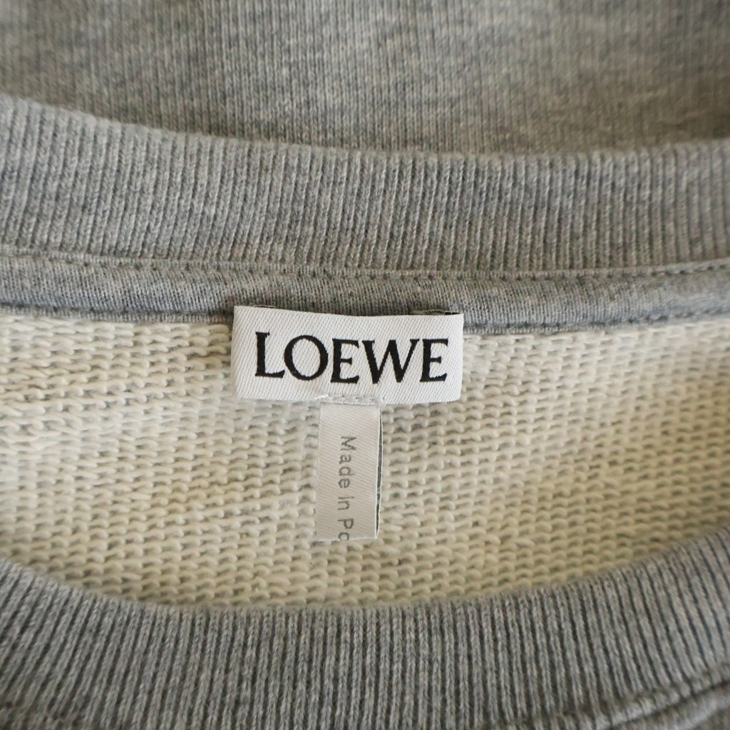 LOEWE(ロエベ) アナグラムロゴ刺繍 レギュラーフィット スウェットシャツ トレーナー グレー H526Y24J07