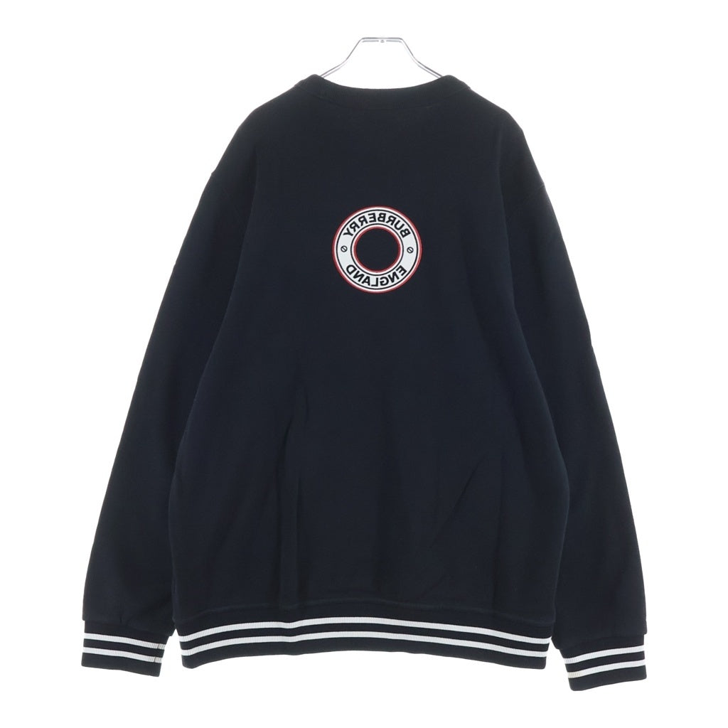BURBERRY(バーバリー) 21SS ロゴマーク サークル クルーネック スウェットシャツ トレーナー ブラック 8037982