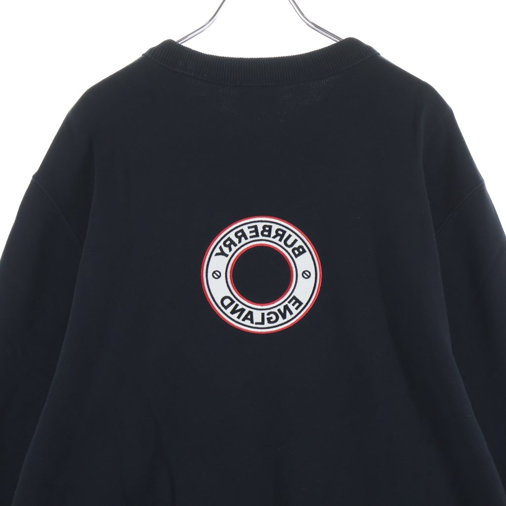 BURBERRY(バーバリー) 21SS ロゴマーク サークル クルーネック スウェットシャツ トレーナー ブラック 8037982