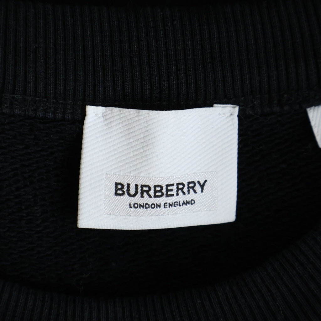 BURBERRY(バーバリー) 21SS ロゴマーク サークル クルーネック スウェットシャツ トレーナー ブラック 8037982