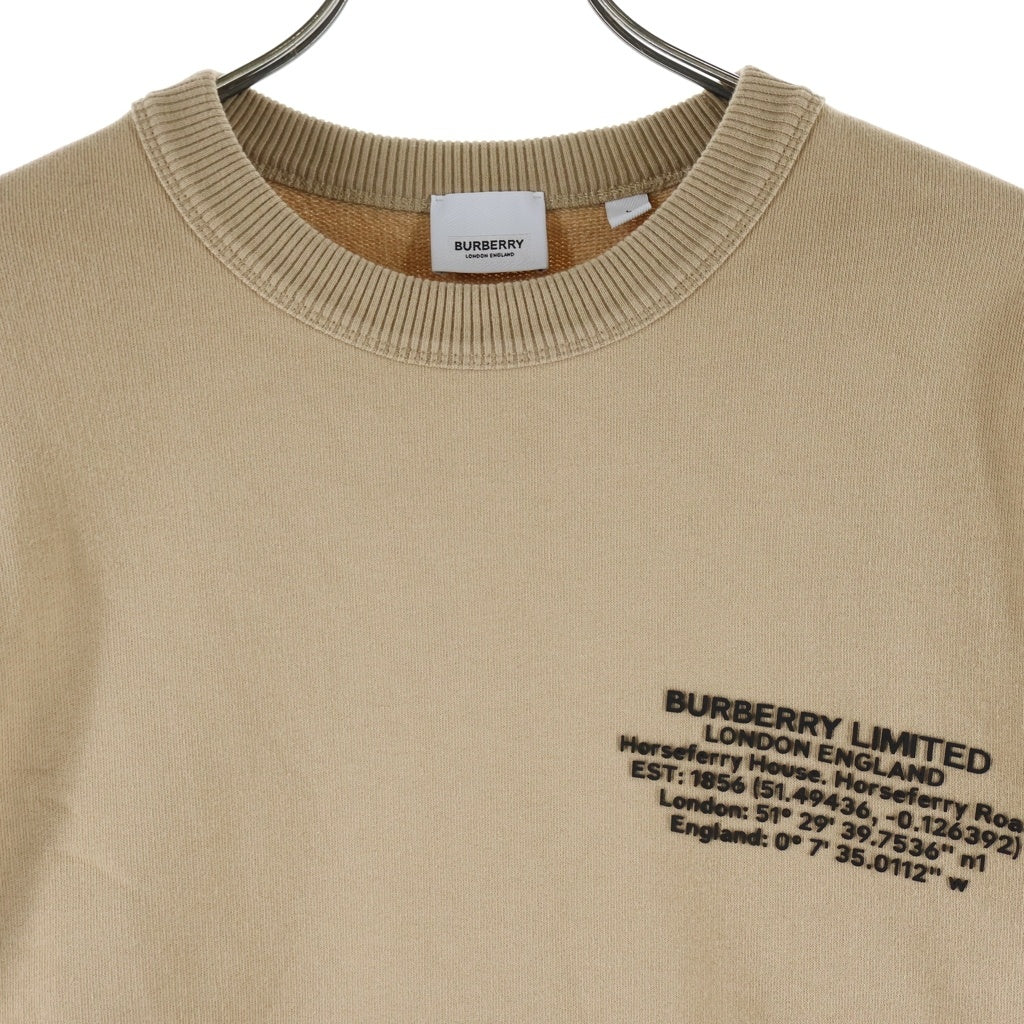 BURBERRY(バーバリー) ラバーロゴ クルーネックスウェット トレーナー ブラウン 8043277