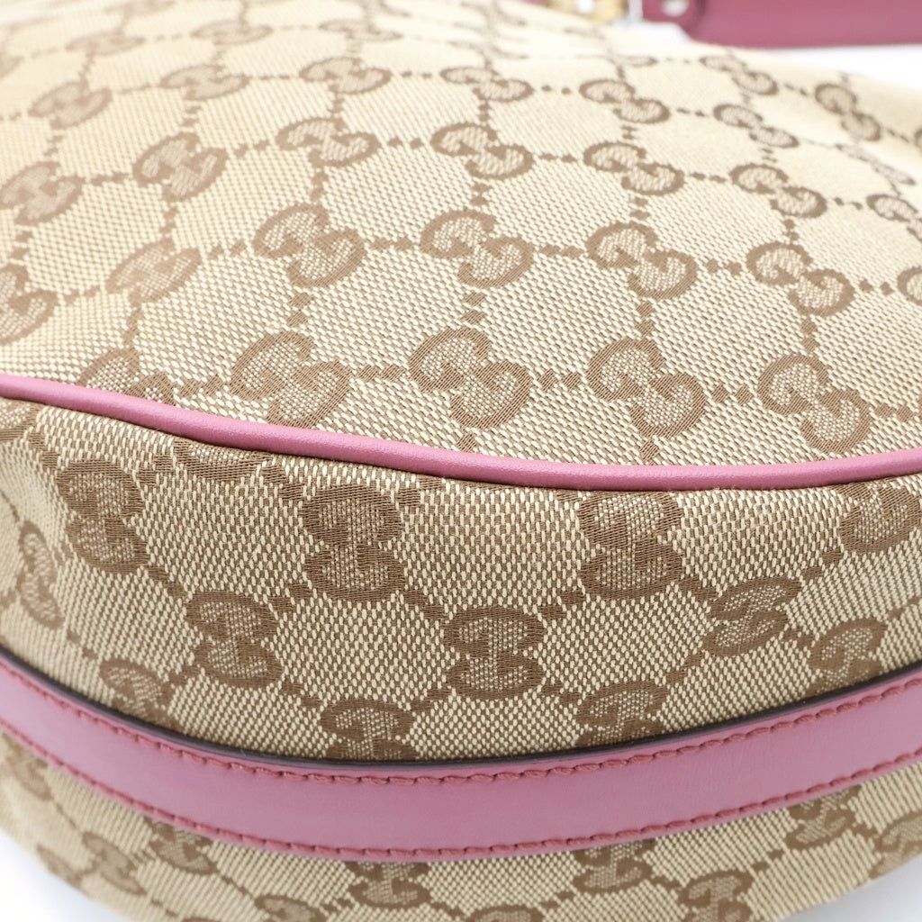 GUCCI(グッチ) GGキャンバス ワンショルダーバッグ ベージュ/ピンク キャンバス/レザー 232962 レディース