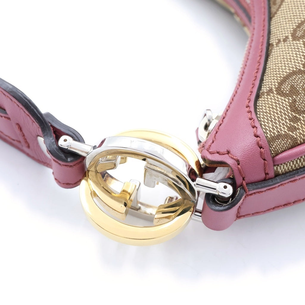 GUCCI(グッチ) GGキャンバス ワンショルダーバッグ ベージュ/ピンク キャンバス/レザー 232962 レディース