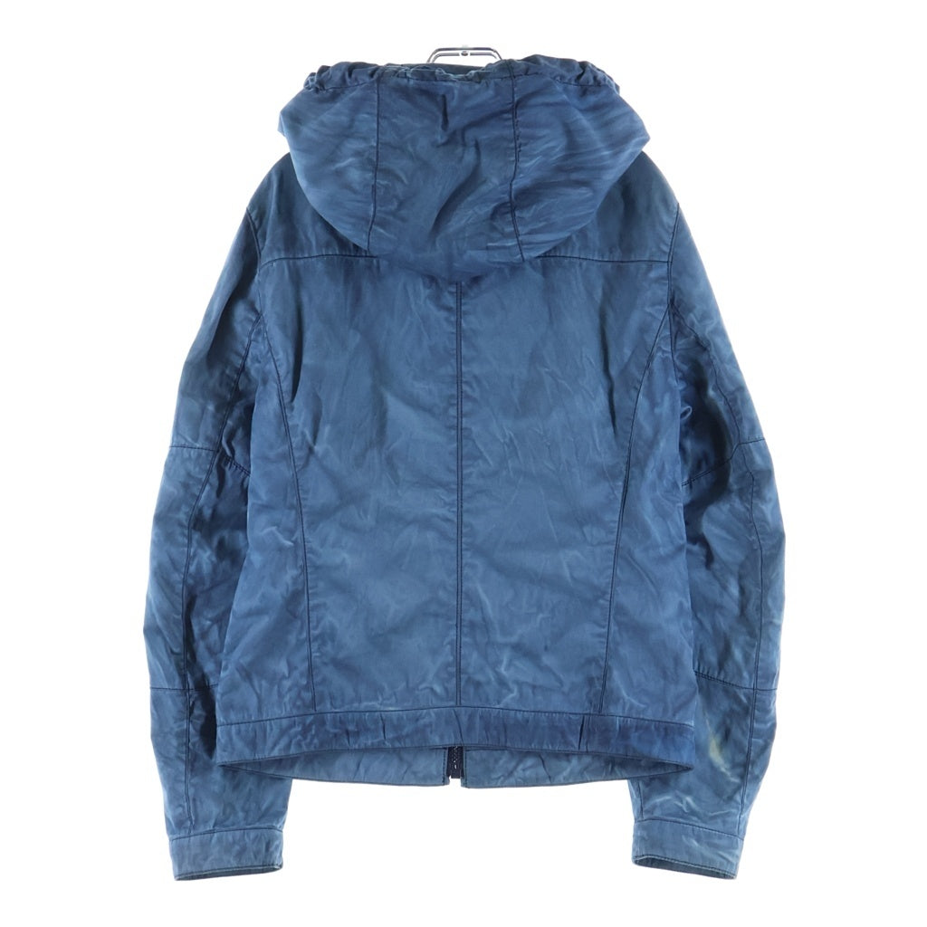 HUGO BOSS(ヒューゴボス) ムラ染め フーデッド ジップアップ ジャケット ブルー 10179204