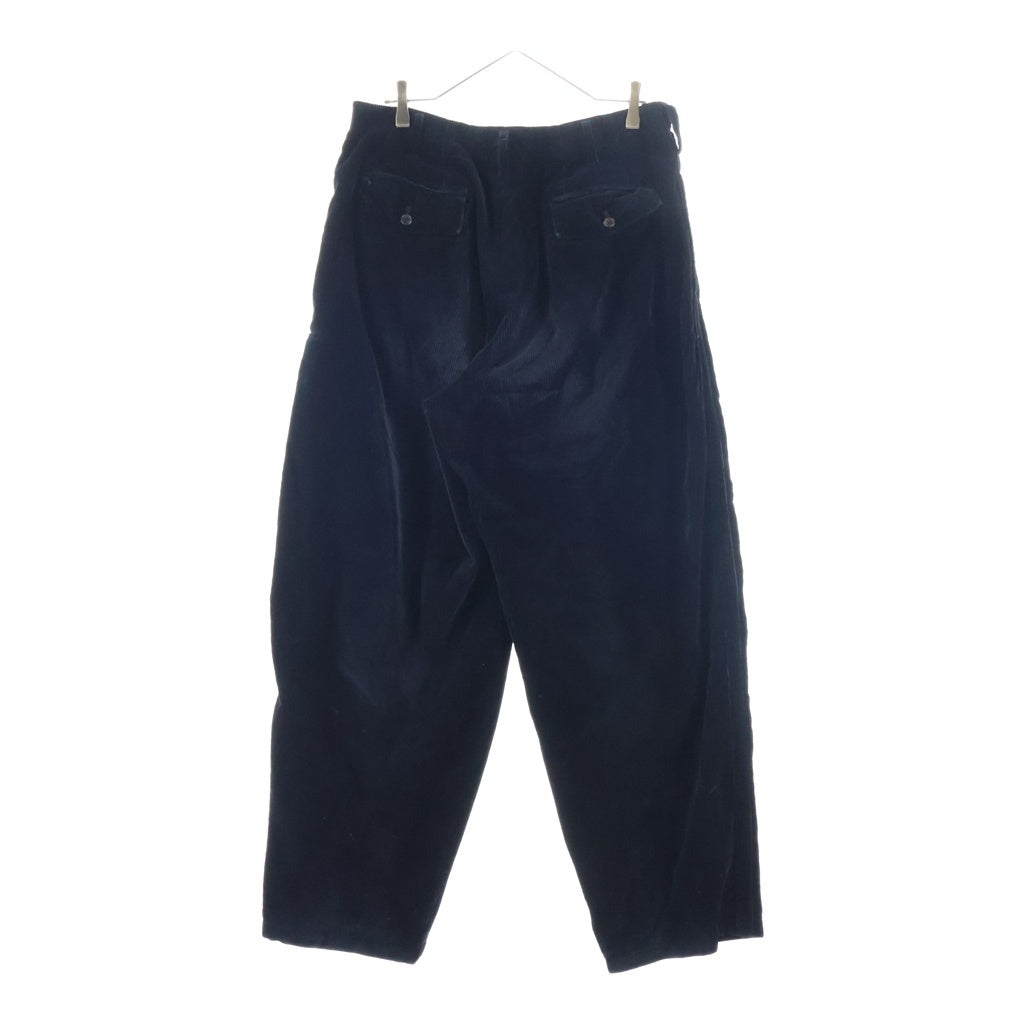 Yohji Yamamoto(ヨウジヤマモト) プールオム コーデュロイ パンツ ブラック コットン レディース