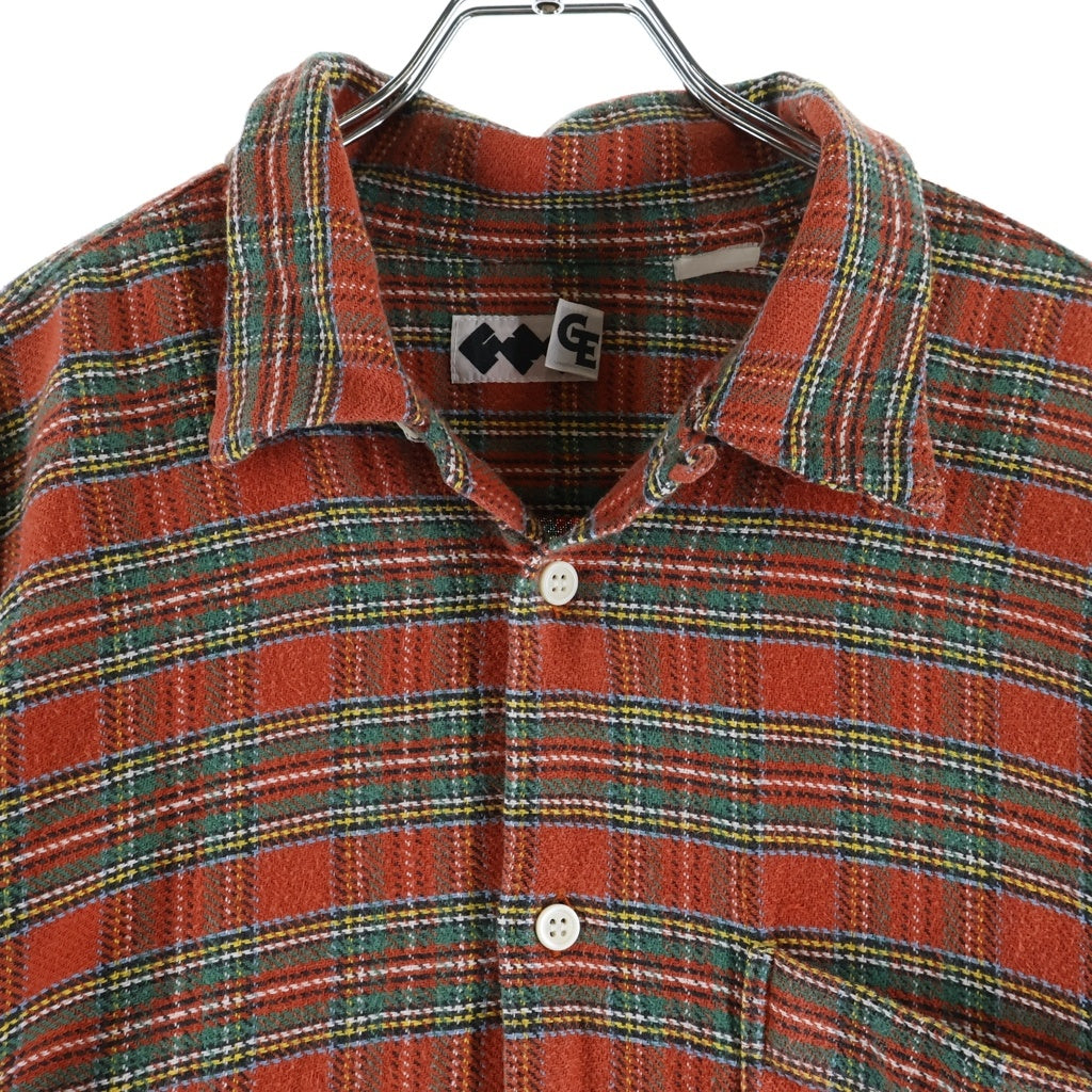 GOODENOUGH(グッドイナフ) フィネス チェックシャツ レッド/グリーン コットンウール