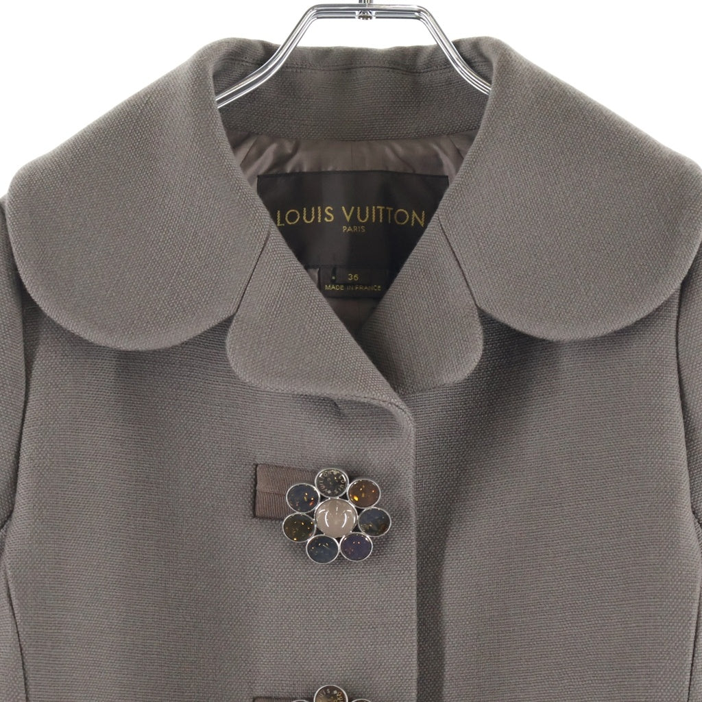 LOUIS VUITTON(ルイヴィトン) フラワーボタン ジャケット ウール ブラウン RW122B F2CO58UAT レディース