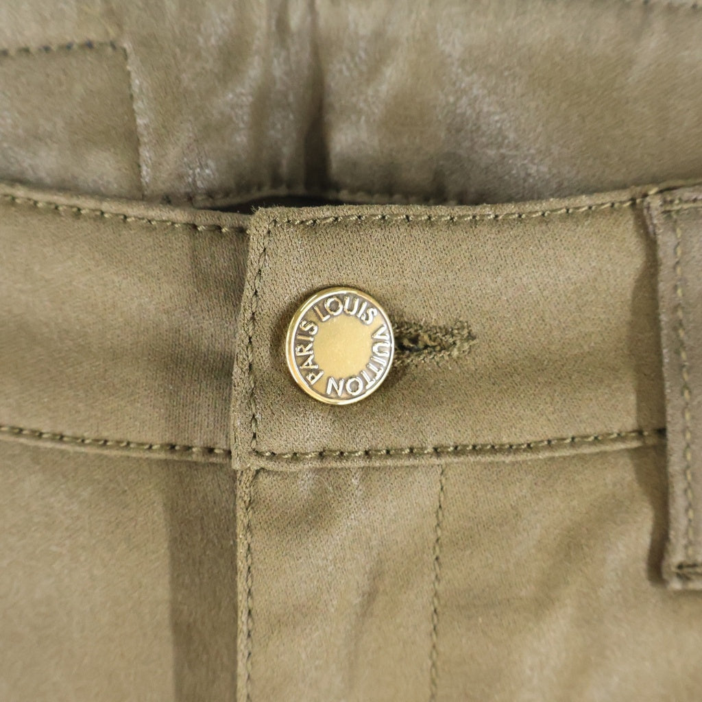 LOUIS VUITTON(ルイヴィトン) パンツ レザー コットン カーキ RW132W F4PA15DDB レディース