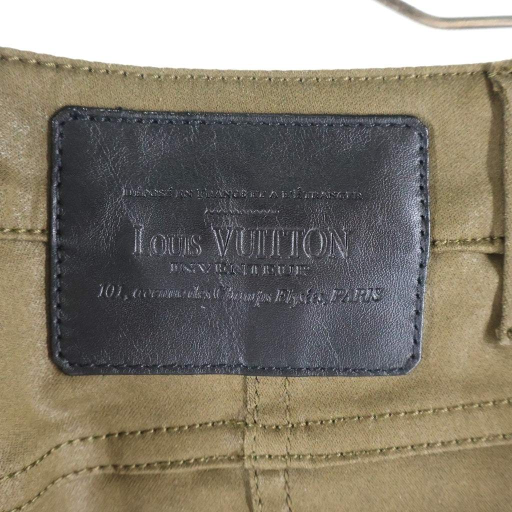 LOUIS VUITTON(ルイヴィトン) パンツ レザー コットン カーキ RW132W F4PA15DDB レディース