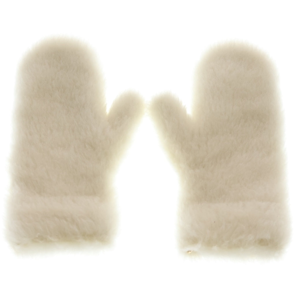 Max Mara(マックスマーラ) テディベア 手袋 ボア アイボリー 456606236