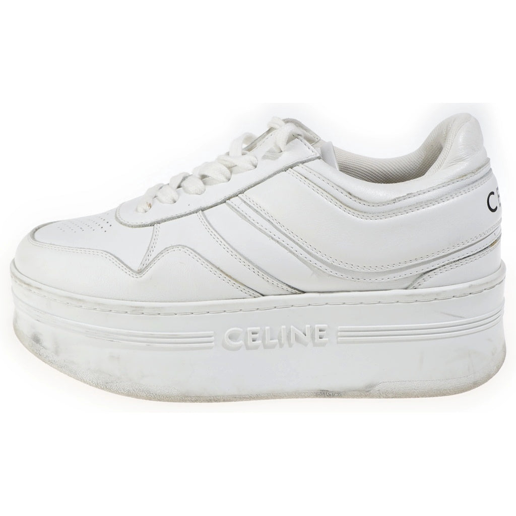 CELINE(セリーヌ) ブロックスニーカー ウェッジアウトソール ローカット シューズ ホワイト レディース