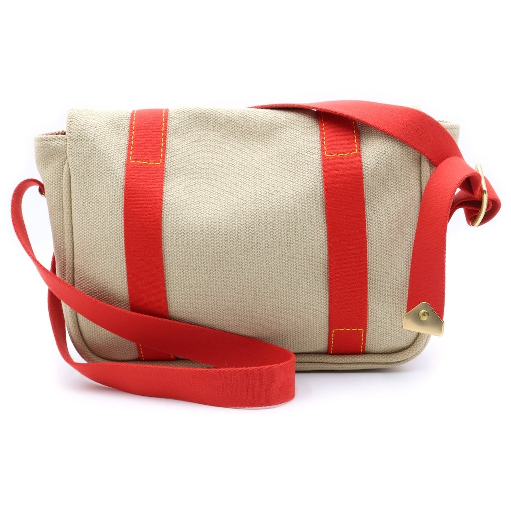 LOUIS VUITTON(ルイヴィトン) アンティグア ブザスPM ショルダーバッグ ベージュ×レッド キャンバス M40041 ゴールド金具 レディース