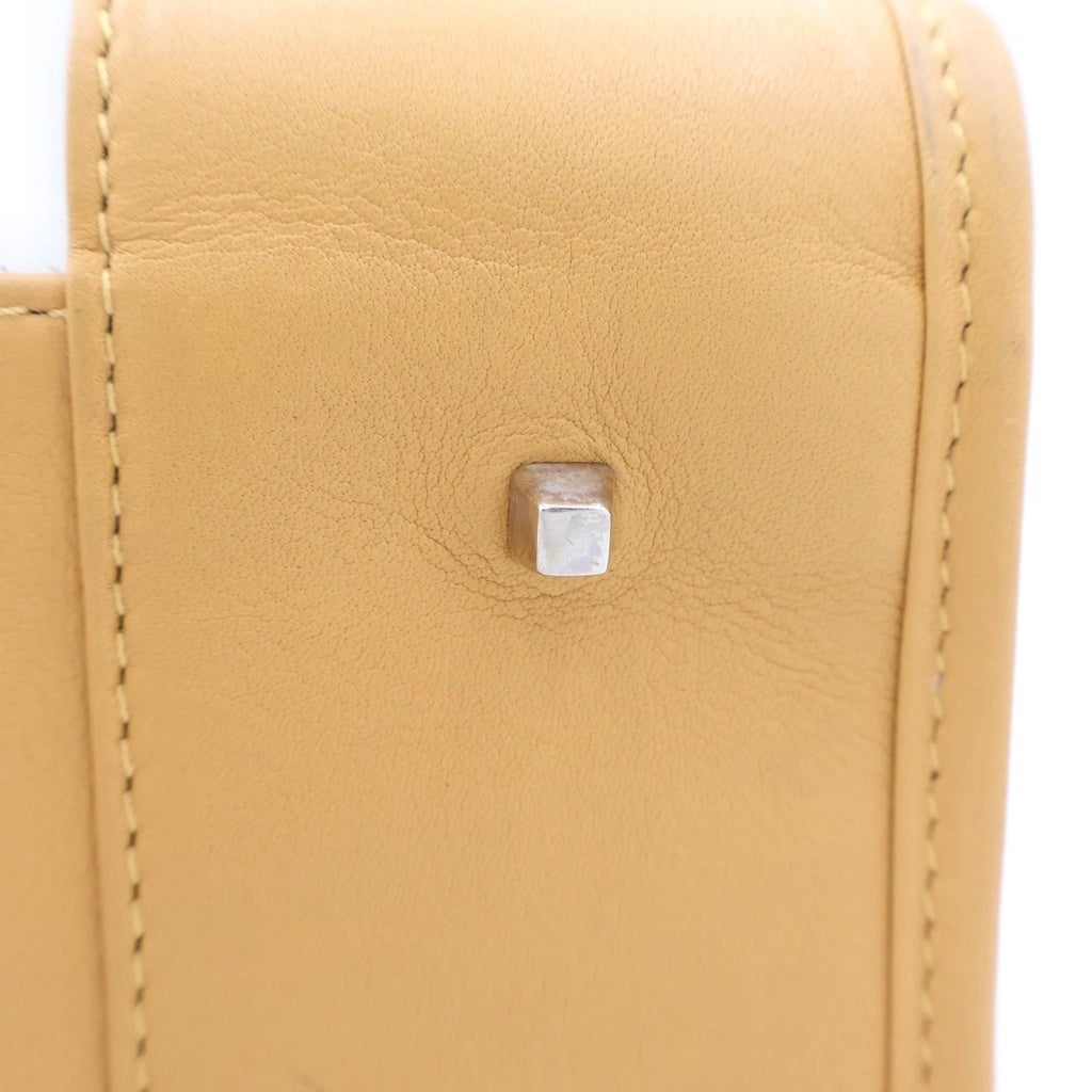 LOEWE(ロエベ) アマソナ2000 ハンドバッグ ブラウン×クリア ビニール×レザー シルバー金具 レディース