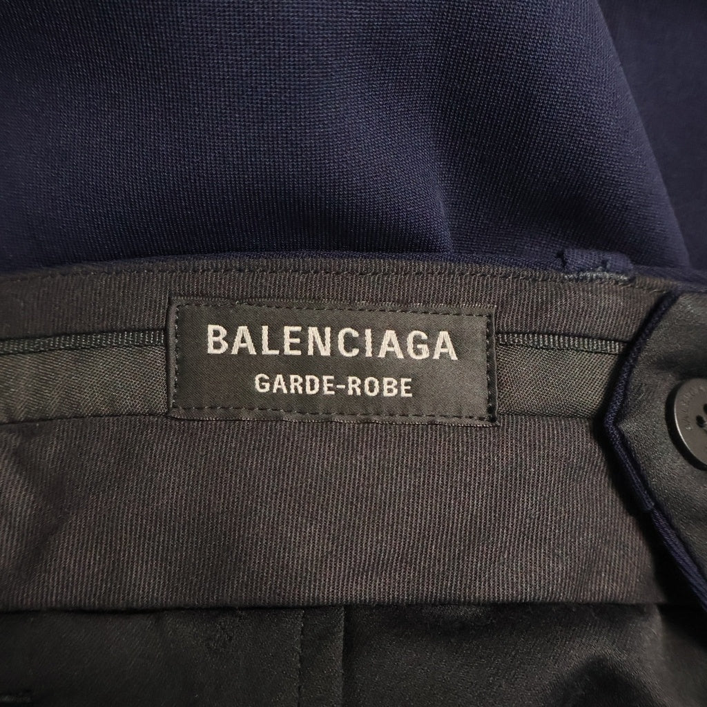 BALENCIAGA(バレンシアガ) GARDE-ROBE テーラード トラウザー ロング パンツ ウール ネイビー 725469 TNT09