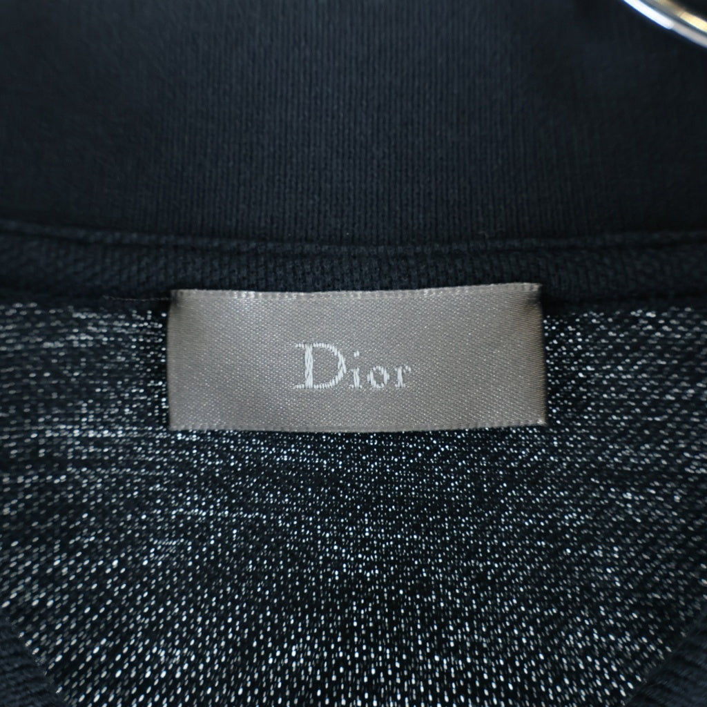 Dior HOMME(ディオールオム) BEE 刺繍 半袖 ポロシャツ Tシャツ コットン ブラック