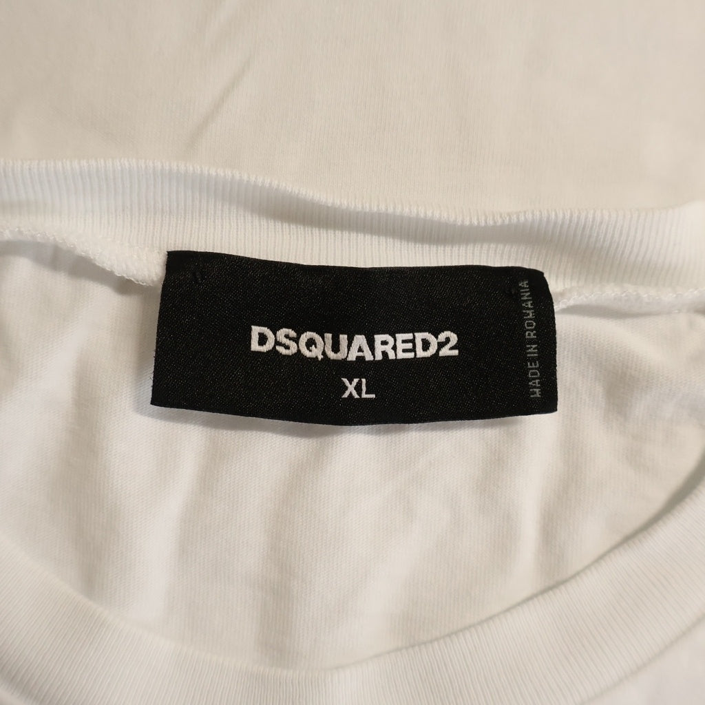 DSQUARED2(ディースクエアード) Tシャツ 半袖 カットソー コットン ホワイト S74GD1449 D20020