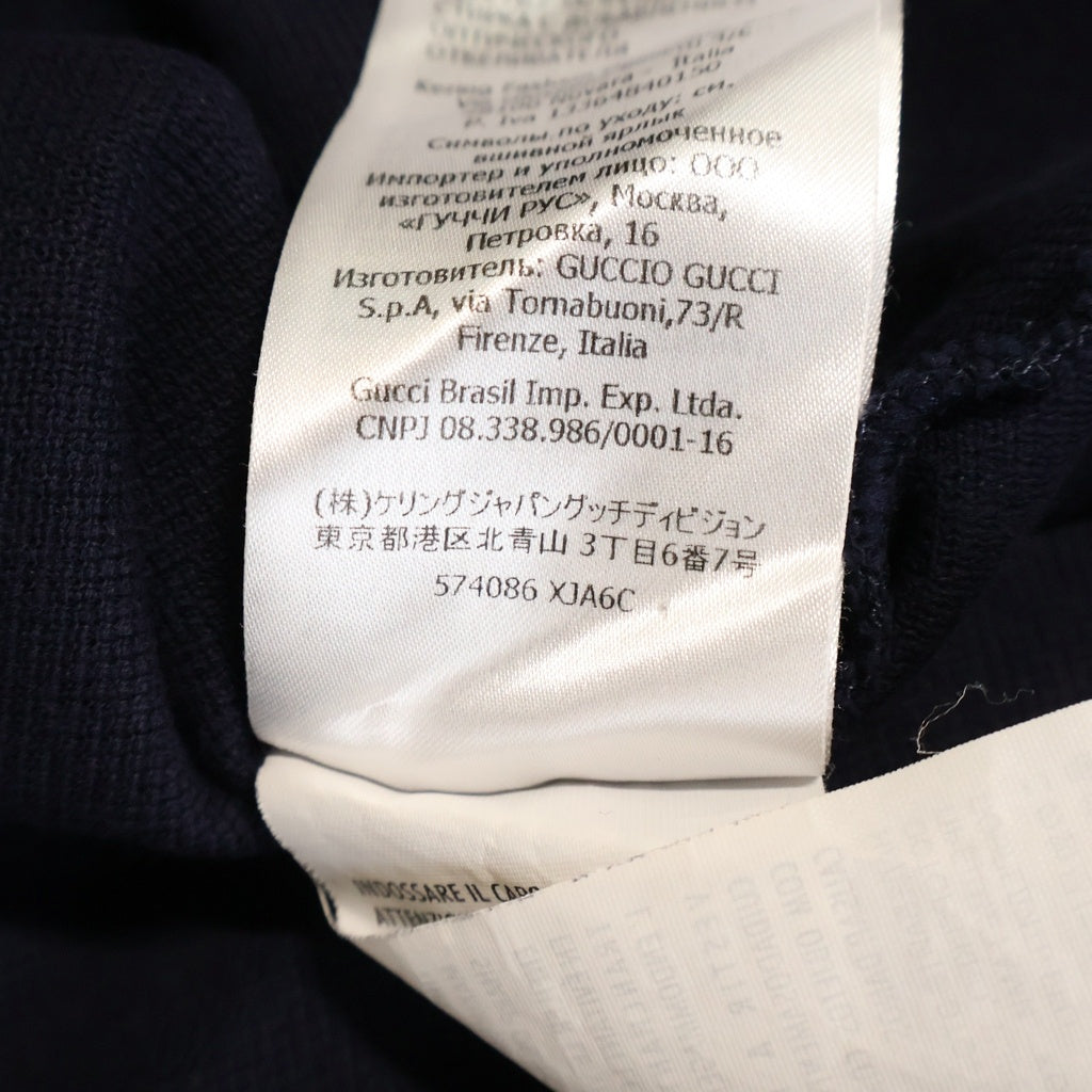 GUCCI(グッチ) ポロシャツ Tシャツ 半袖 GGロゴ コットン ネイビー/レッド 574086 XJA6C