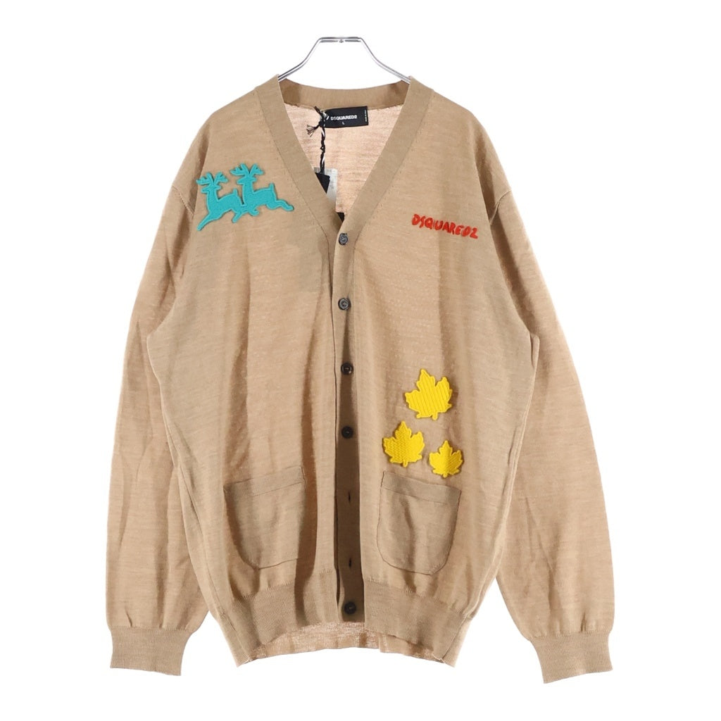 DSQUARED2(ディースクエアード) カーディガン ワッペン 長袖 ブラウン S71HA1100 S17827