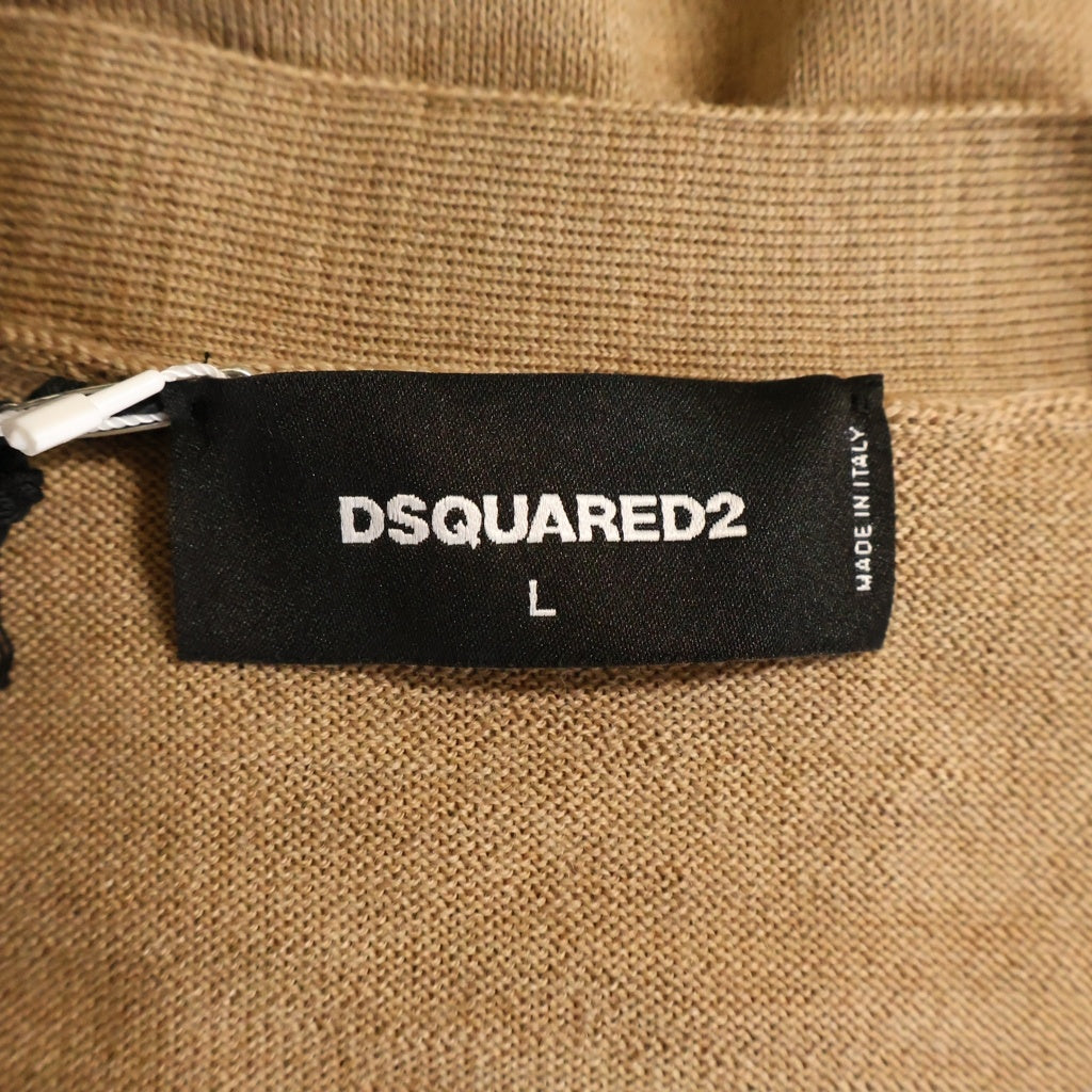 DSQUARED2(ディースクエアード) カーディガン ワッペン 長袖 ブラウン S71HA1100 S17827