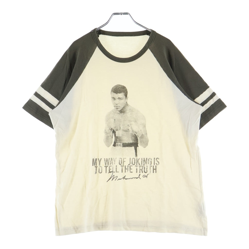 DOLCE & GABBANA(ドルチェアンドガッバーナ) モハメドアリ ラグラン Tシャツ 半袖 カットソー コットン カーキ/ホワイト