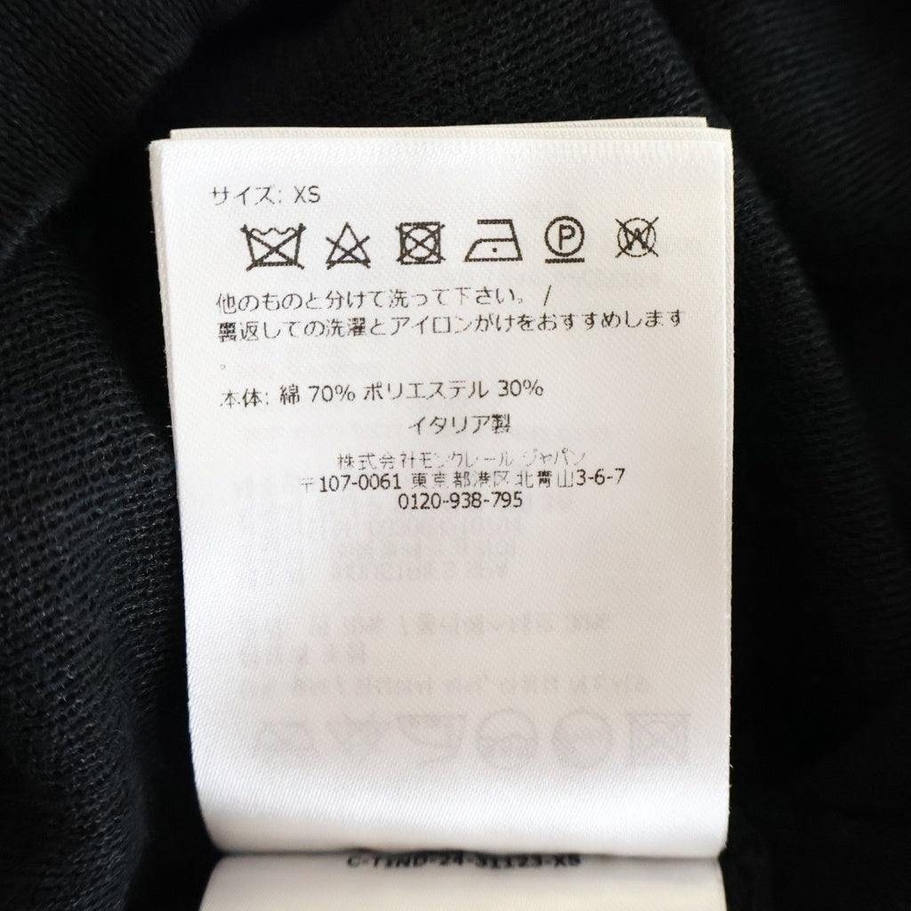 MONCLER(モンクレール) 25SS ロゴ刺繍 スナップボタン コットンニット カーディガン ブラック レディース K10939B00035