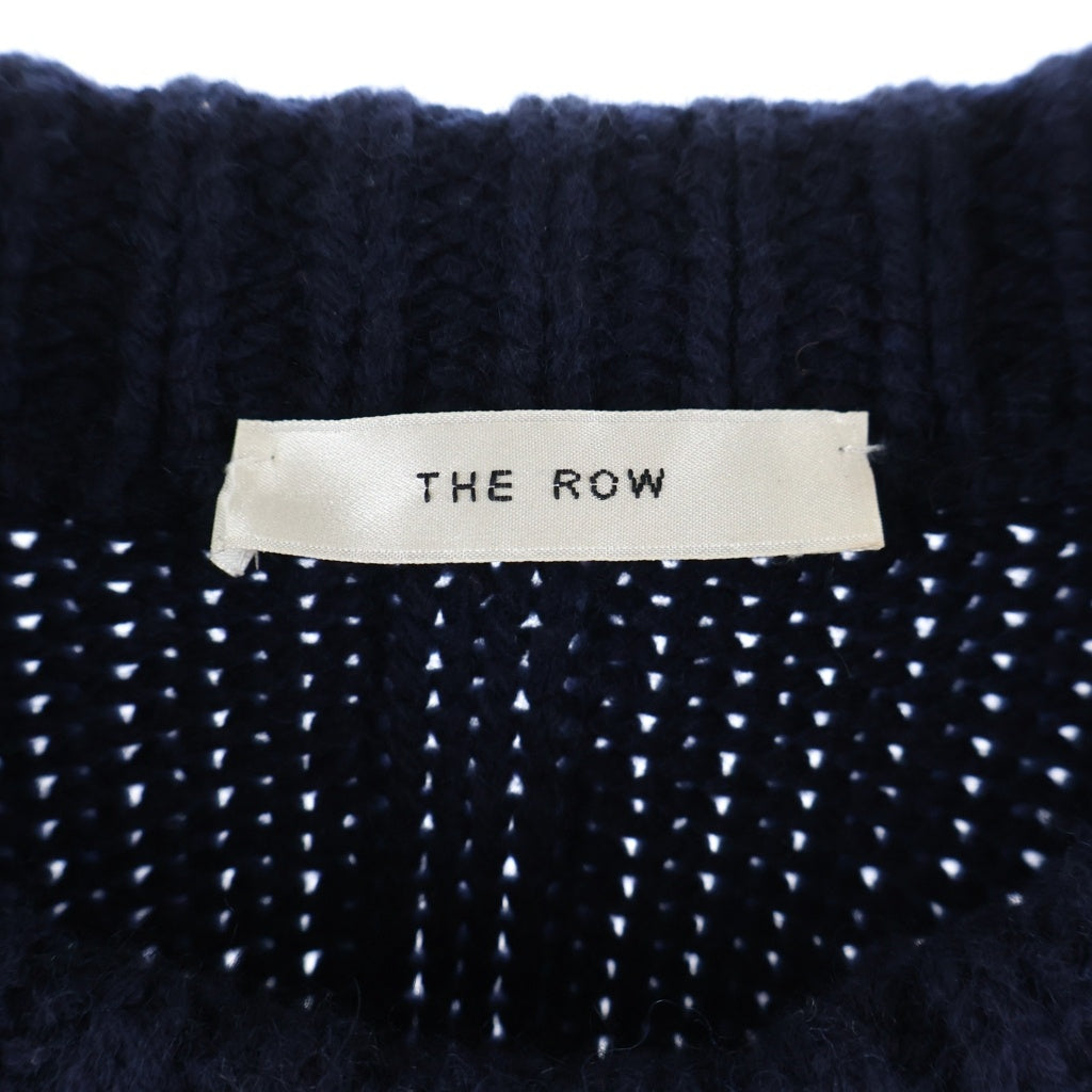 THE ROW(ザロウ) カシミヤ混 ウール クルーネック ニット ベスト ネイビー レディース