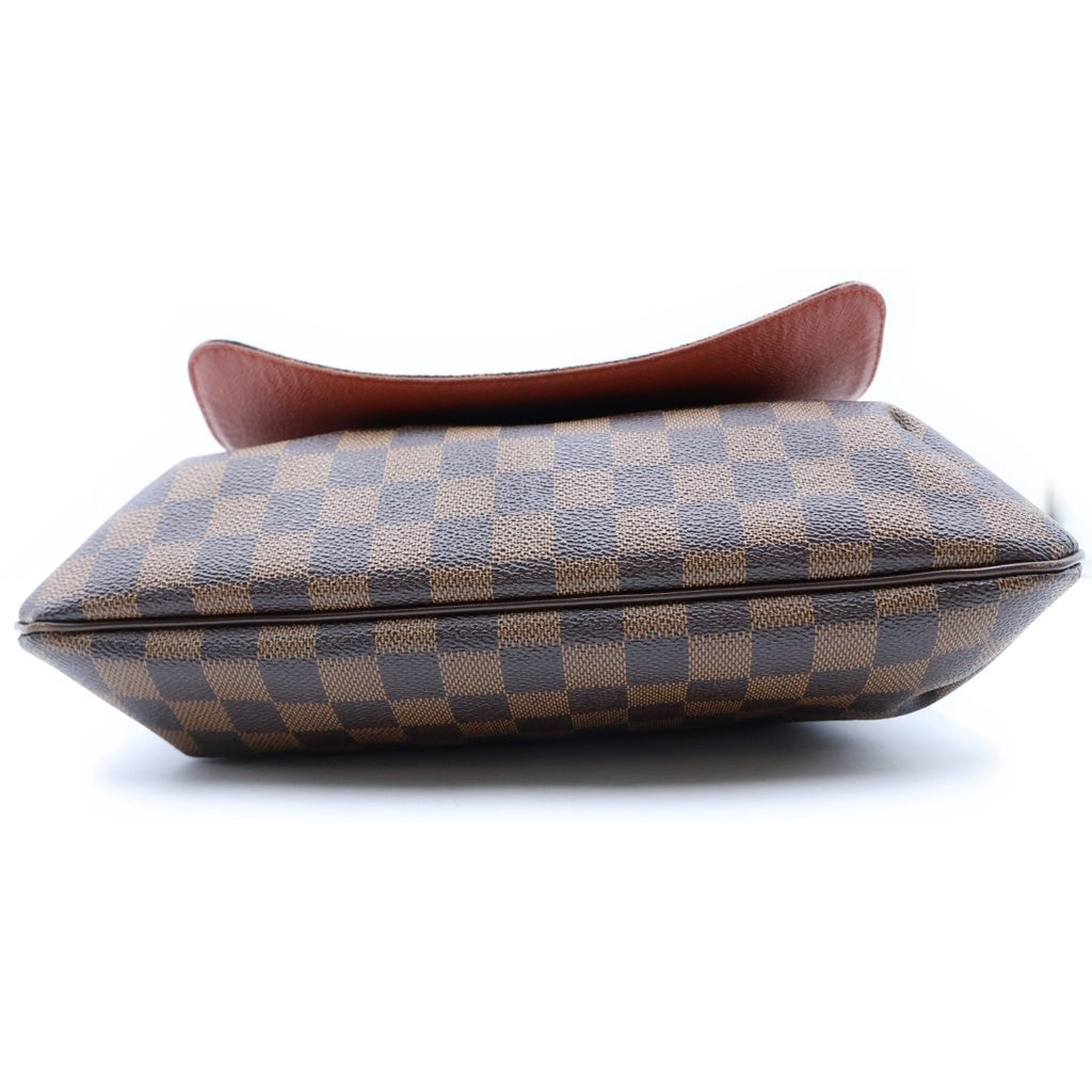 LOUIS VUITTON(ルイヴィトン) ダミエ ミュゼット ショルダーバッグ ブラウン レザー×PVC N51302 ゴールド金具 レディース