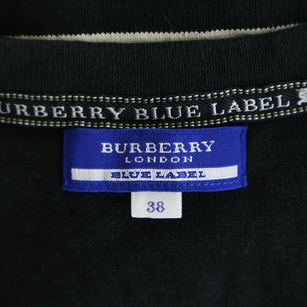 BURBERRY BLUE LABEL(バーバリーブルーレーベル) ロゴプリント ボーダー柄 ロングスリーブ 長袖Tシャツ カットソー E1P06-155-09 レディース