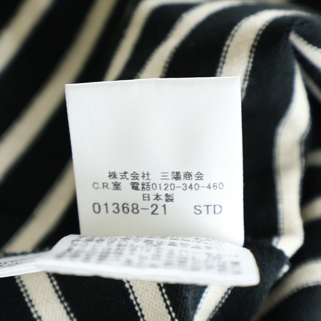 BURBERRY BLUE LABEL(バーバリーブルーレーベル) ロゴプリント ボーダー柄 ロングスリーブ 長袖Tシャツ カットソー E1P06-155-09 レディース