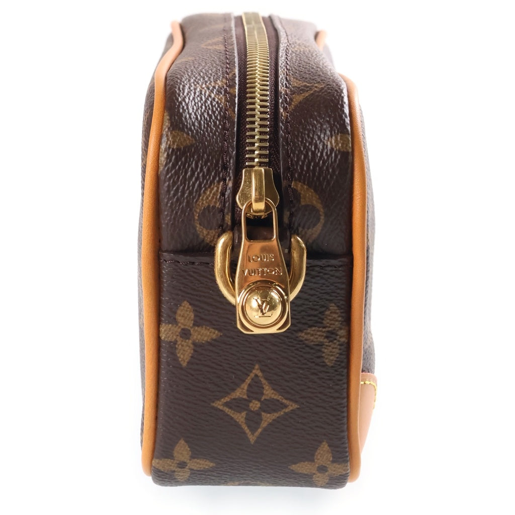 LOUIS VUITTON(ルイヴィトン) モノグラム トロカデロ ウェアラブルウォレットショルダーバッグ ブラウン レザー×PVC M14058 ゴールド金具 レディース