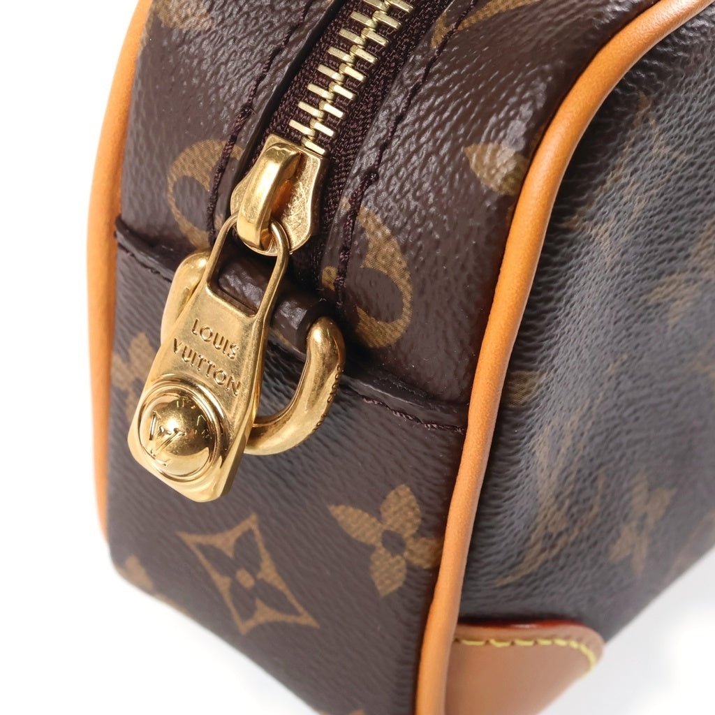 LOUIS VUITTON(ルイヴィトン) モノグラム トロカデロ ウェアラブルウォレットショルダーバッグ ブラウン レザー×PVC M14058 ゴールド金具 レディース