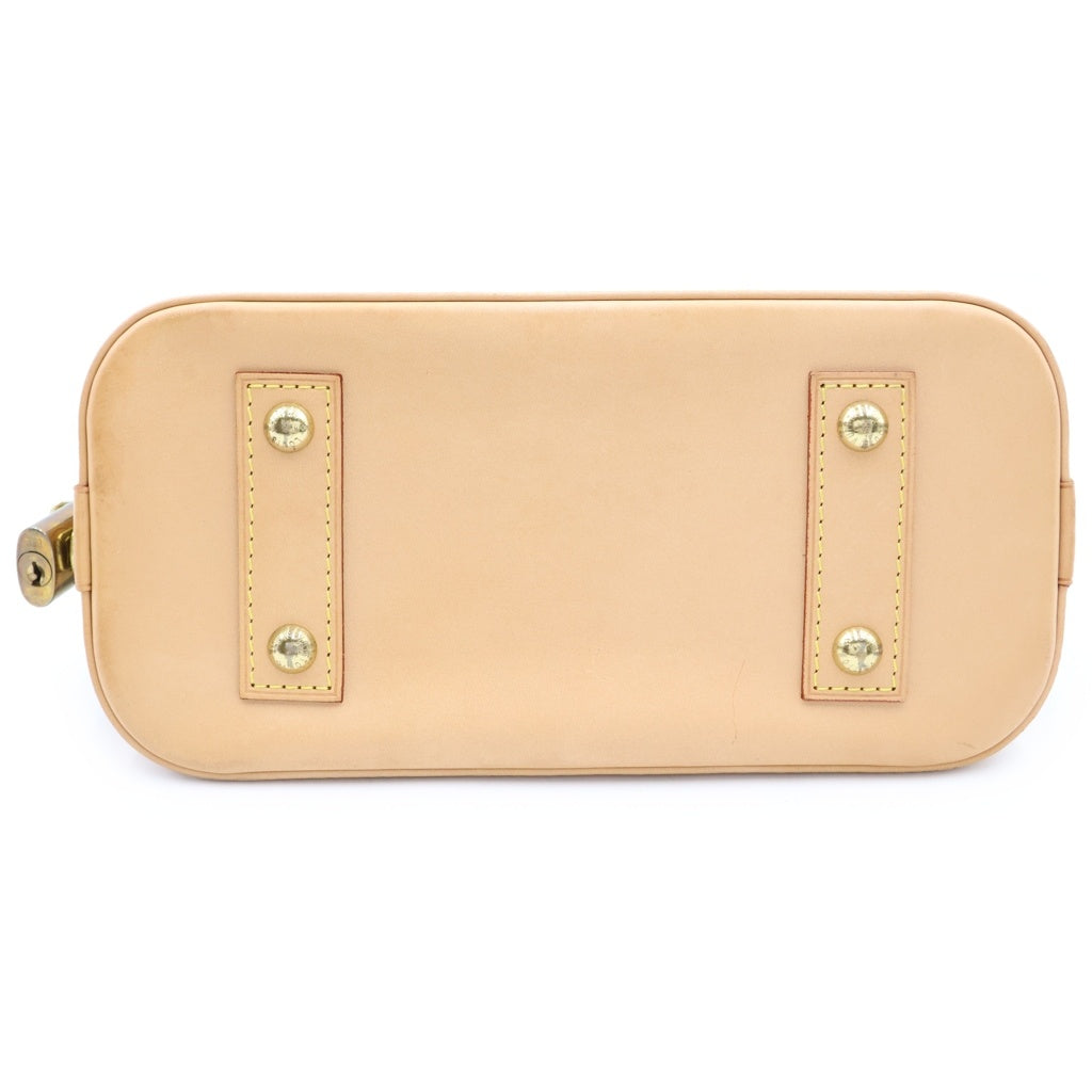 LOUIS VUITTON(ルイヴィトン) モノグラム アルマBB 2WAYバッグ ハンドバッグ ショルダーバッグ ブラウン レザー×PVC M46990 ゴールド金具 レディース