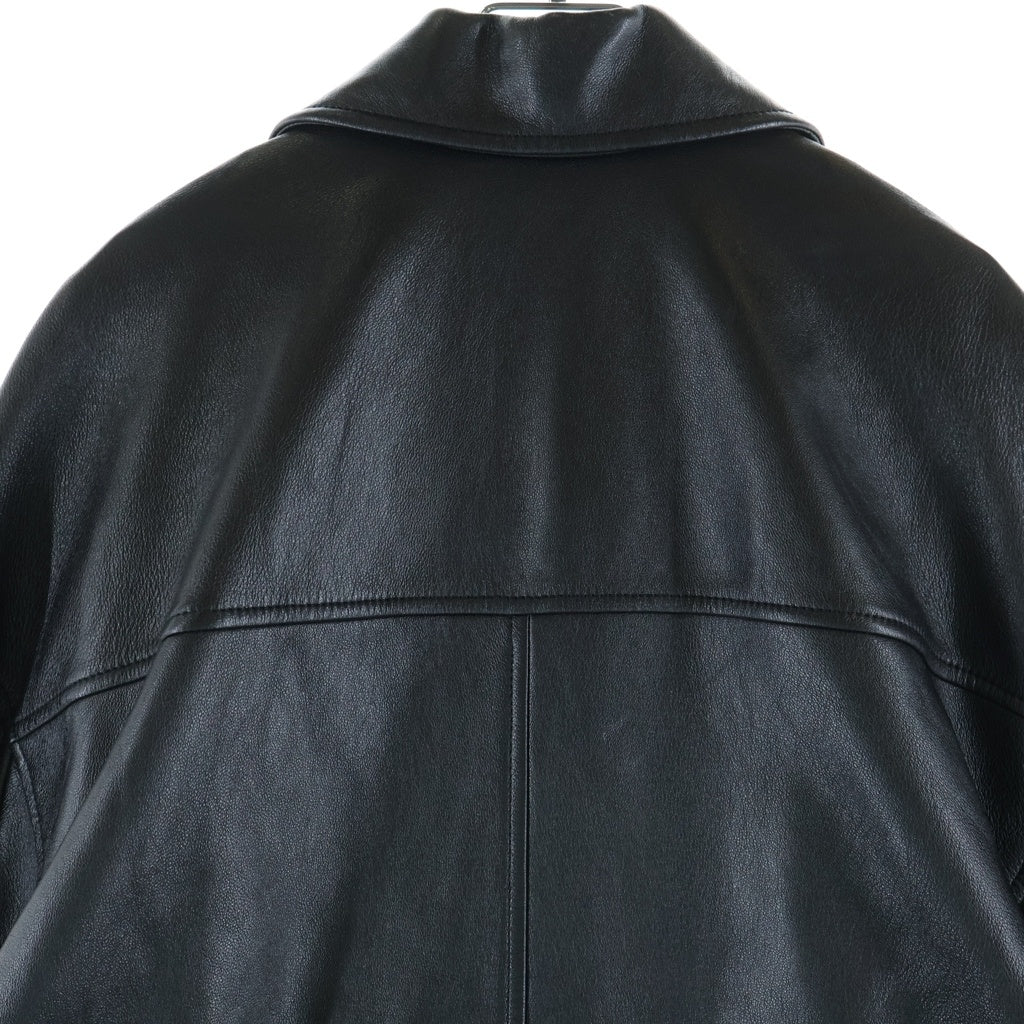 BALENCIAGA(バレンシアガ) 25AW Nano bb エンボスロゴ ラムスキン レザー ジップアップ ジャケット ブラック 831042