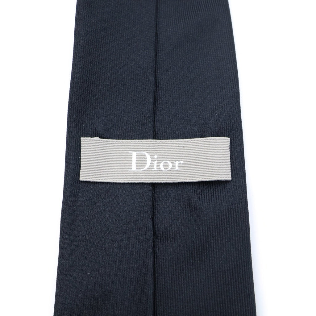 Christian Dior(クリスチャンディオール) ロゴ ネクタイ ブラック シルク