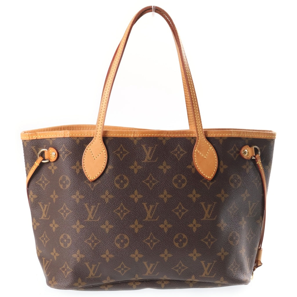 LOUIS VUITTON(ルイヴィトン) モノグラム ネヴァーフルPM トートバッグ ハンドバッグ ブラウン レザー×PVC M40155 ゴールド金具 レディース
