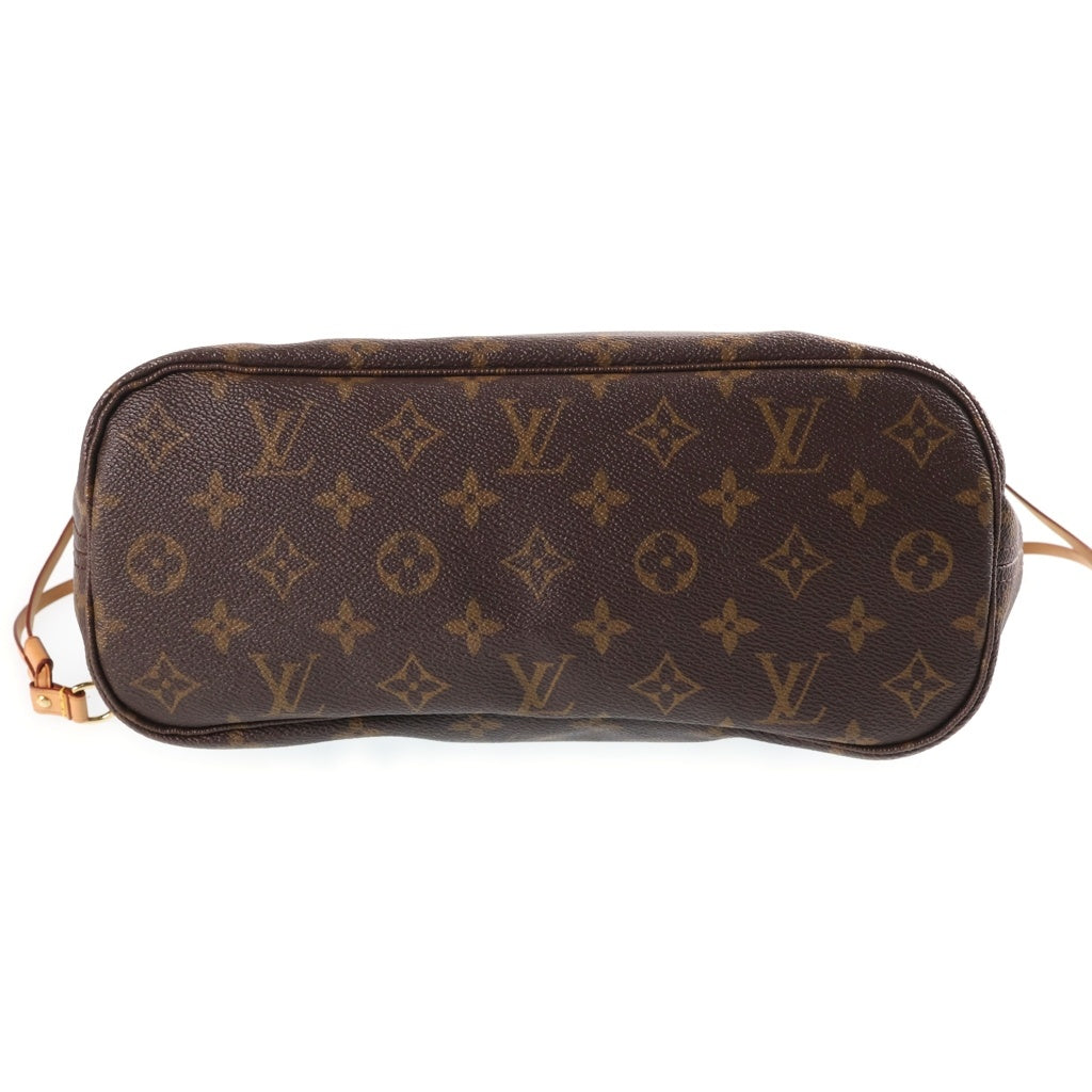 LOUIS VUITTON(ルイヴィトン) モノグラム ネヴァーフルPM トートバッグ ハンドバッグ ブラウン レザー×PVC M40155 ゴールド金具 レディース