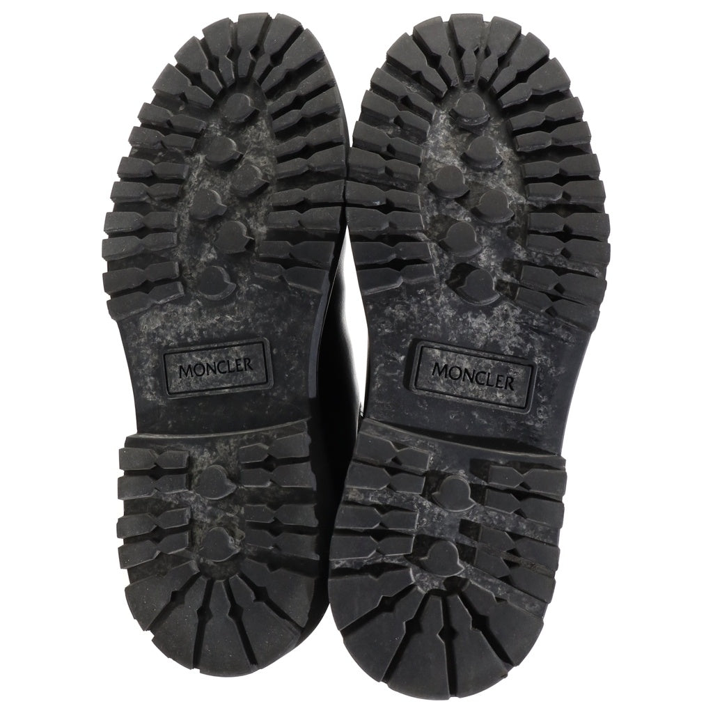 MONCLER(モンクレール) PATTY CHELSEA ANKLE BOOTS パティー チェルシー アンクル レザー サイドゴア ハイカット ショートブーツ ブラック レディース