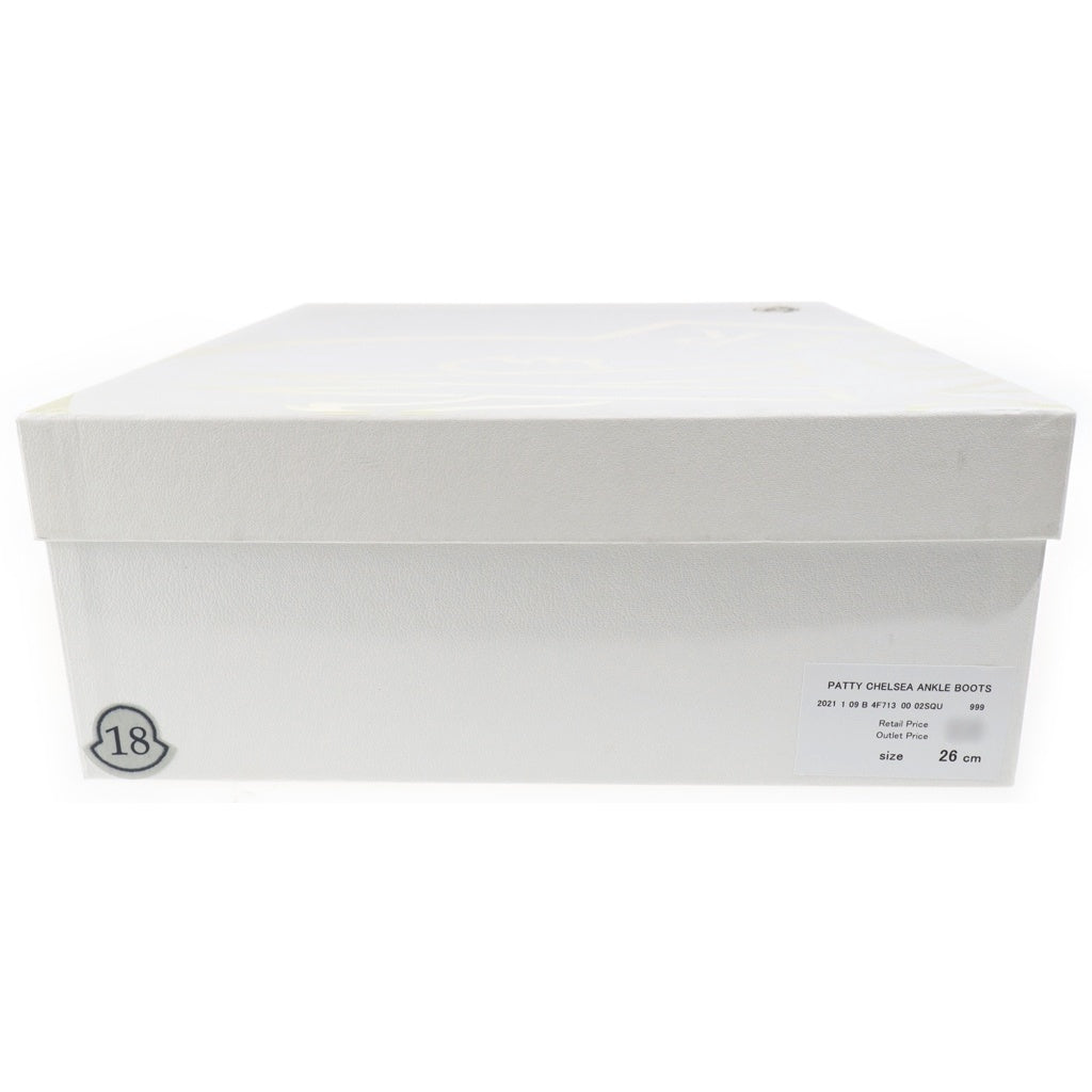 MONCLER(モンクレール) PATTY CHELSEA ANKLE BOOTS パティー チェルシー アンクル レザー サイドゴア ハイカット ショートブーツ ブラック レディース