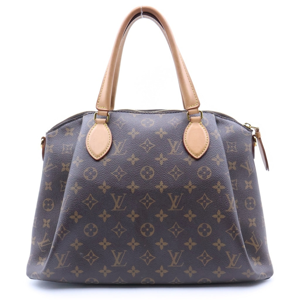 LOUIS VUITTON(ルイヴィトン) モノグラム リボリーPM ハンドバッグ ブラウン レザー×PVC M44543 ゴールド金具