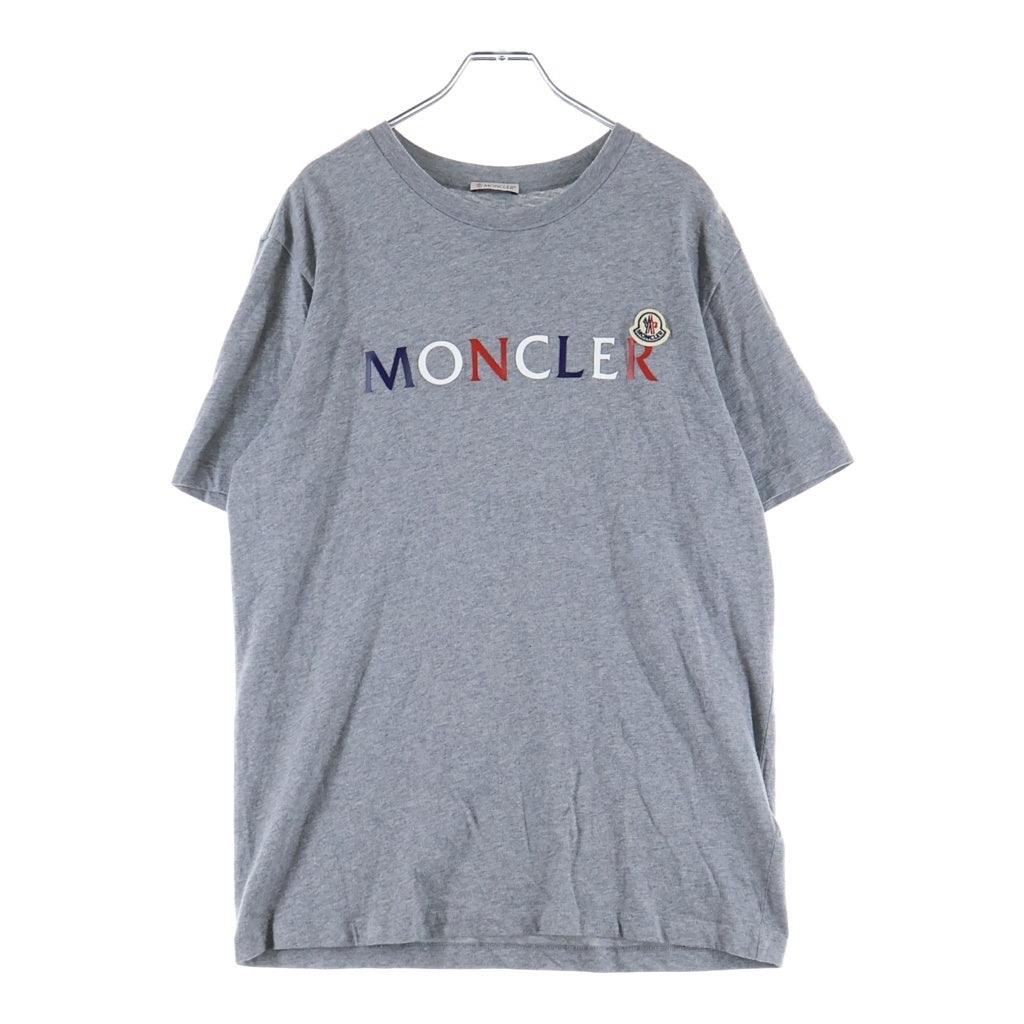 MONCLER(モンクレール) 22SS ロゴプリント ワッペン 半袖Tシャツ カットソー グレー H10918C00043