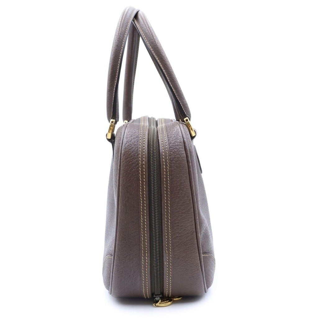 GUCCI(グッチ) GGマーモント ハンドバッグ ブラウン レザー ゴールド金具 レディース