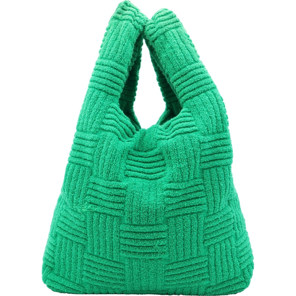BOTTEGA VENETA(ボッテガヴェネタ) テリークロス トートバッグ ハンドバッグ グリーン パイル地 レディース