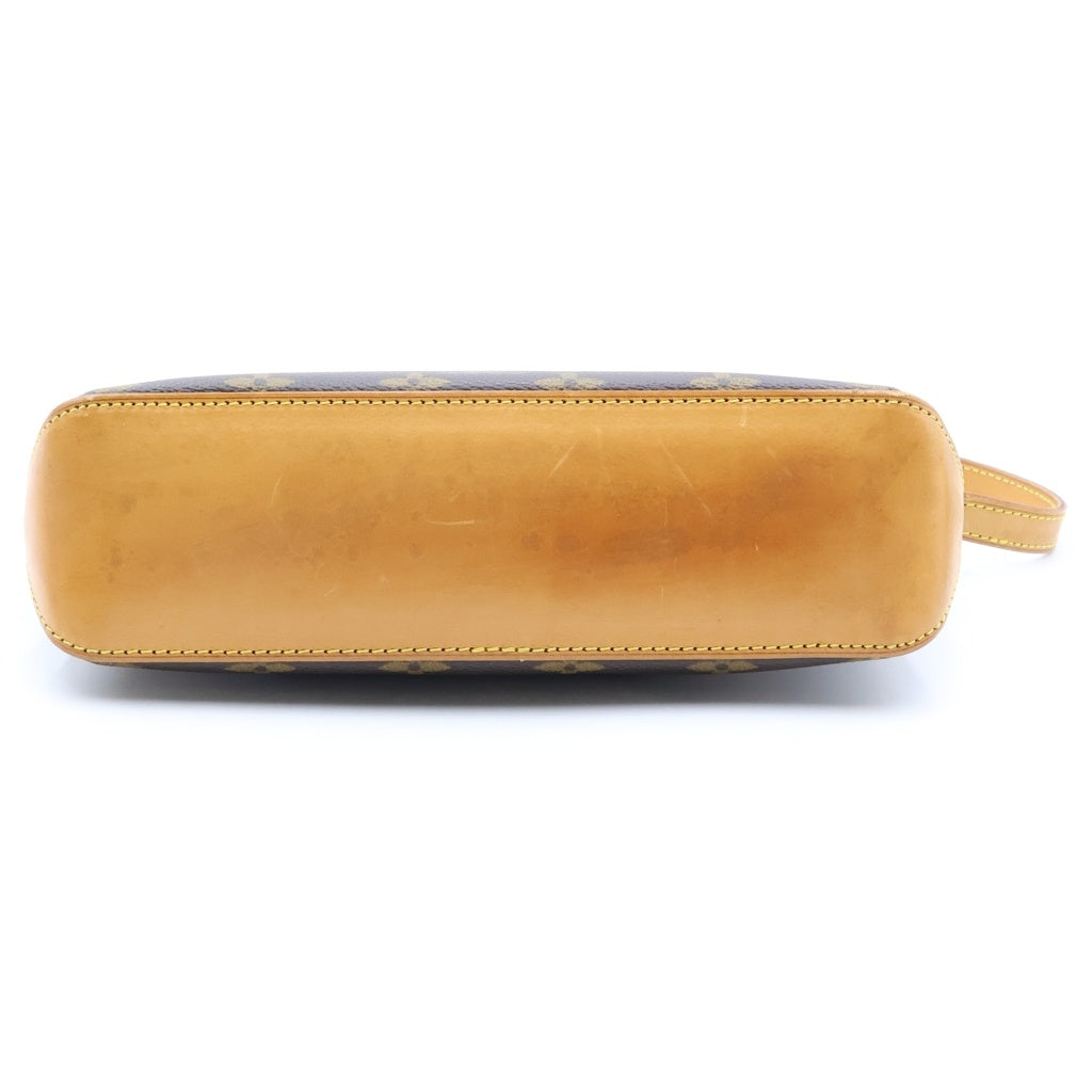 LOUIS VUITTON(ルイヴィトン) モノグラム トロター ショルダーバッグ ブラウン レザー×PVC M51240 ゴールド金具 レディース