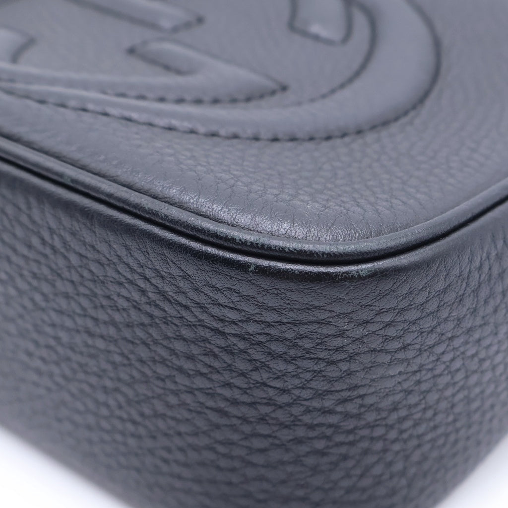 GUCCI(グッチ) GGマーモント ショルダーバッグ ミニバッグ ブラック レザー 308364 ゴールド金具