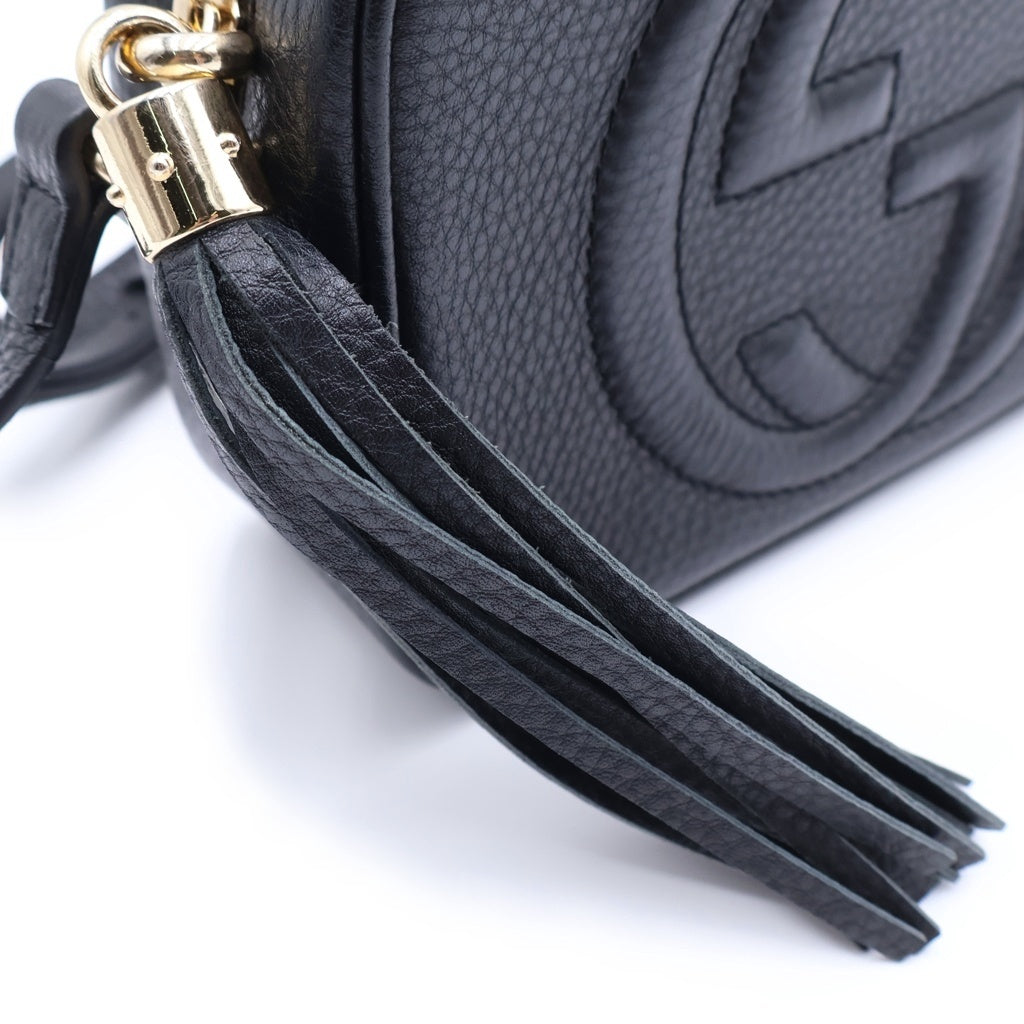 GUCCI(グッチ) GGマーモント ショルダーバッグ ミニバッグ ブラック レザー 308364 ゴールド金具
